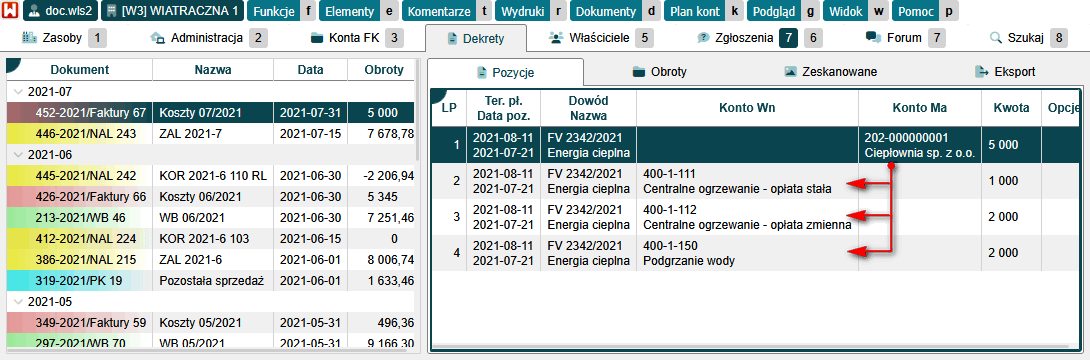 Księgowanie kosztów